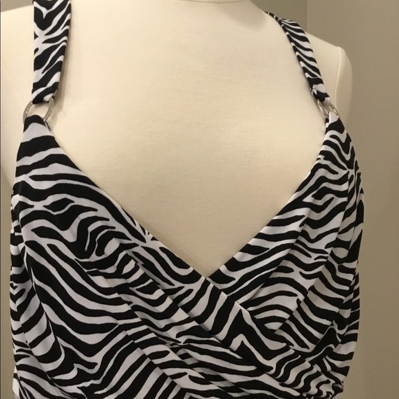 WHBM Black and White Striped Tank - Picture 9 of 14
